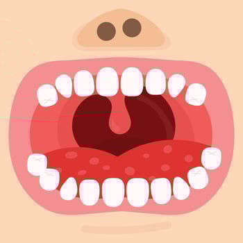 Cartoon Mouth Open Close up. vector