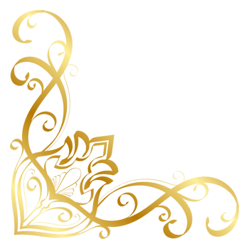 Vintage corner, many golden lines, luxury corner for card elements. png