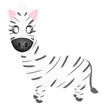 Cute zebra cartoon png
