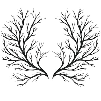 Elegant Tree Branch Silhouette vector