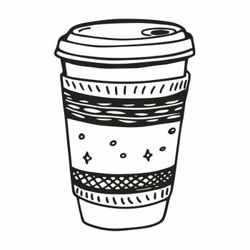 Hand Drawn Coffee Cup Illustration for Cafe and Beverage Designs vector