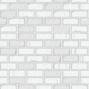 Seamless Pattern of Light Gray Brick Wall Texture for Background Design vector