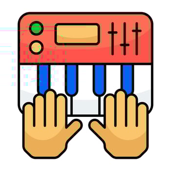 Perfect flat icon of piano vector