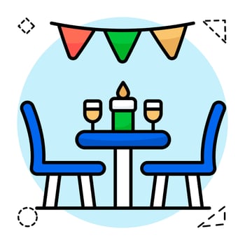 Premium colored design icon of patio vector