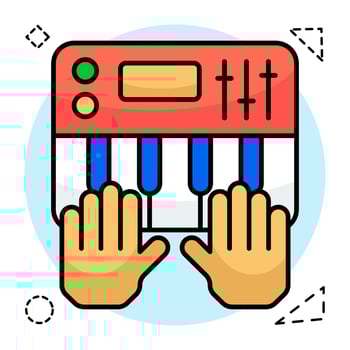 Perfect colored design icon of piano vector