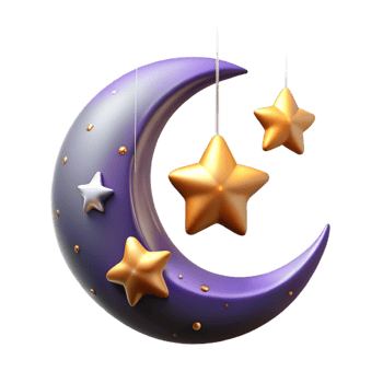 impressive creative A Crescent Moon Hanging in the Night Sky premium png