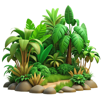 extraordinary rustic A Lush Tropical Rainforest with Vibrant exclusive png