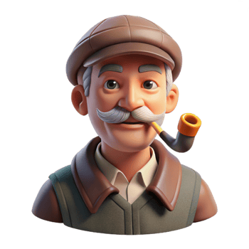 stunning artistic Portrait of an Elderly Man with a 4K png