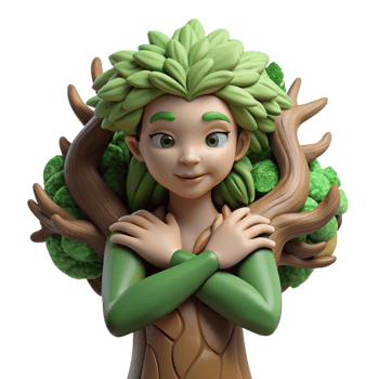 extraordinary modern A Serene Dryad with Bark Like Skin and high resolution png