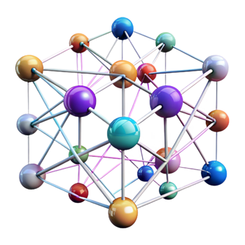 beautiful contemporary A Complex Network of Interconnected Nodes 4K png
