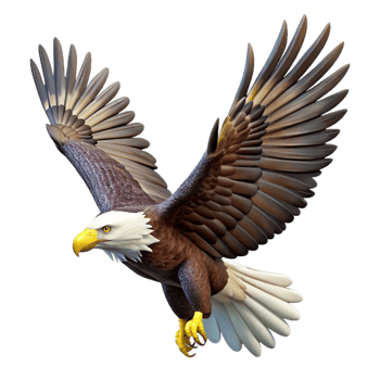 stunning abstract A Majestic Bald Eagle Soaring Through the high quality png