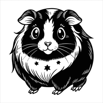 kawaii style guinea pig vector