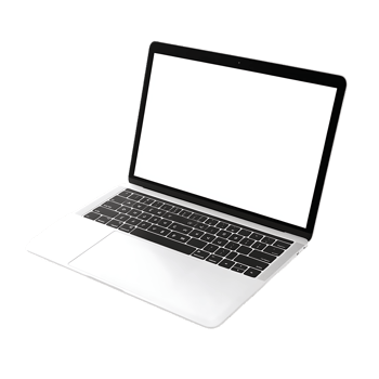 laptop with blank screen on a transparent background png