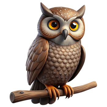 extraordinary traditional A Wise Owl Perched on a Branch Intense exclusive png