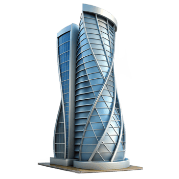 wonderful artistic Conceptual Skyscraper Twisting Form authentic png