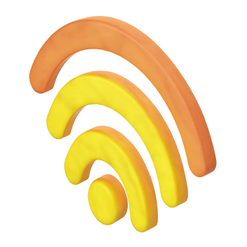 3D Wi-Fi waves with isometric layers png