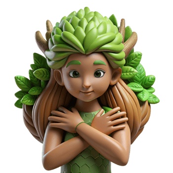 magnificent rustic A Serene Dryad with Bark Like Skin and premium png