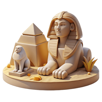 beautiful vintage A Mystical Sphinx with the Head of a authentic png