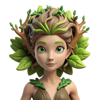 elegant minimalist An Elegant Dryad Her Skin Made of Bark genuine png