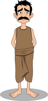 1Indian Village Women Cartoon Character Design vector