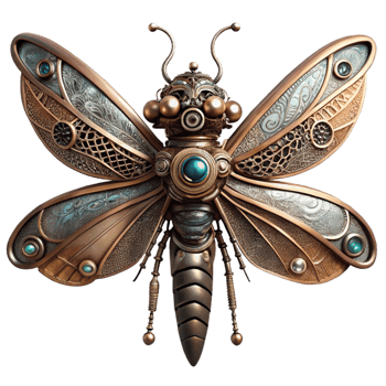 extraordinary classic A Steampunk Dragonfly Mechanical Wings 4K png