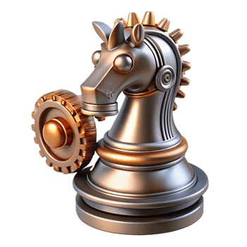 extraordinary modern A Steampunk Chess Piece a Knight detailed png