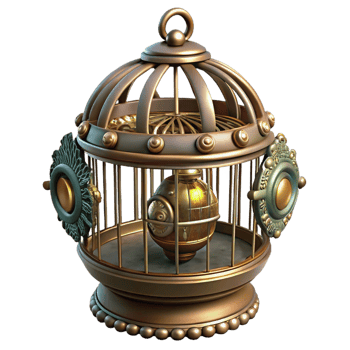 stunning rustic A Steampunk Birdcage Ornate and original png