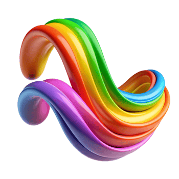 serene artistic A Cascade of Flowing Ribbon Like Forms high quality png