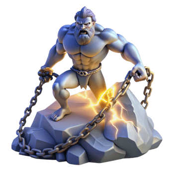 extraordinary modern A Powerful Titan Chained to a Mountain genuine png