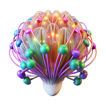 wonderful creative Intricate Network of Fiber Optic Cables 4K png