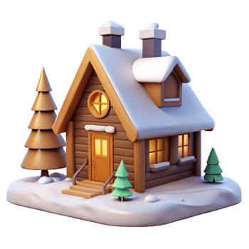 vibrant traditional Scandinavian Cabin Wooden Exterior Cozy premium png
