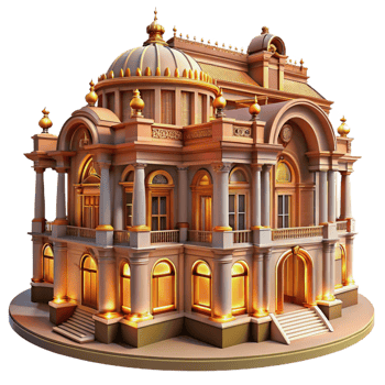 serene classic Opera House Grand and Ornate premium png