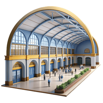 beautiful rustic Train Station Grand Hall Arched genuine png