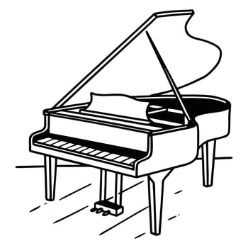 A piano illustration vector