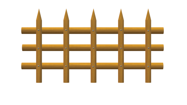 a wooden fence Wooden fence can be a scene illustration, design and decorate the exterior transparent background with spikes on it png