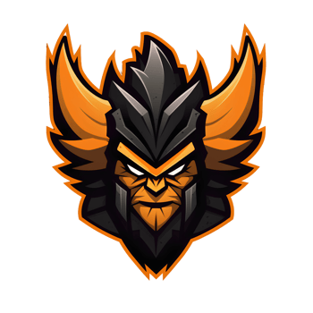 Orange Winged Beast Mascot Logo On Transparent Background png