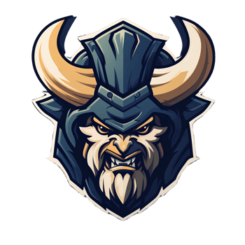 Viking Horned Helmet Mascot Logo On Transparent Background png