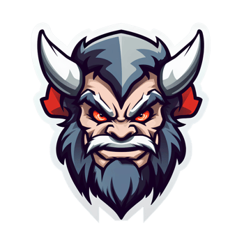 Viking Beast Mascot Logo On Transparent Background png