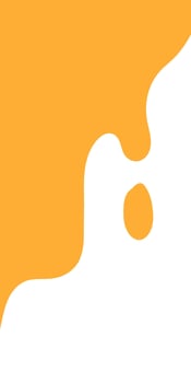 melted honey on white background. flowing honey illustration for label or packaging design. melting slime. dripping yellow paint. wavy liquid corner. abstract honey dripping pattern. vector