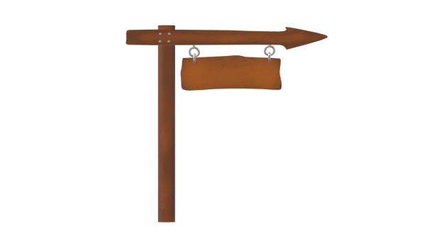 an arrow pointing to the left on a wooden signpost png
