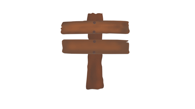 wooden signpost Signage wood directions Wood texture Space to write your message. Illustration. Arrow pointing. Hanging chain. Transparent background. png