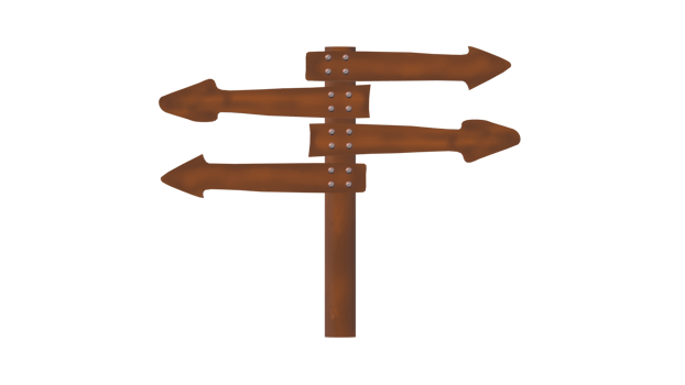 a wooden Signage wood directions Wood texture Space to write your message. Illustration. Arrow pointing. on Transparent background. png