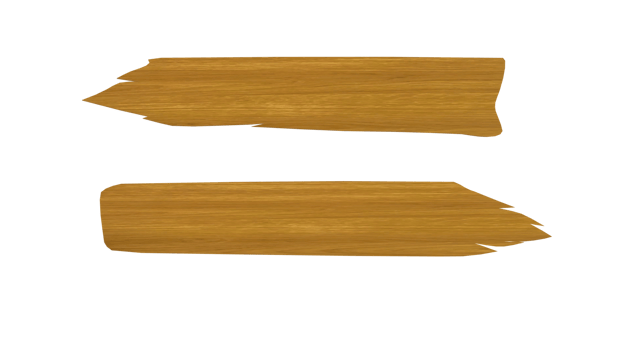 two wooden pieces on a transparent background png
