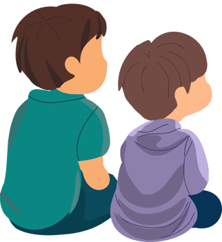 Two Boys Sitting Together riendship, png