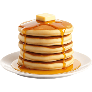 Buttermilk Pancake Stack with Syrup png