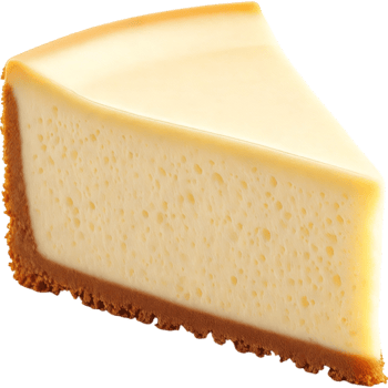 Slice of Classic New York Style Cheesecake png