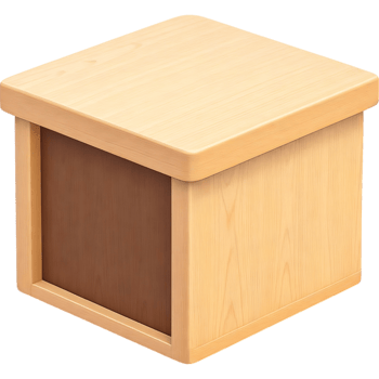 3D Model Light Brown Wooden Box png
