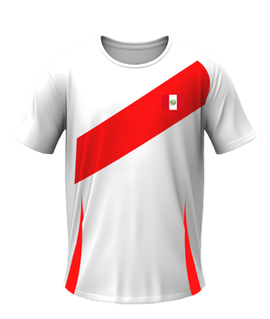 Peru soccer shirt with transparent background png