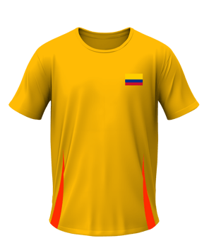 Colombia soccer shirt with transparent background png
