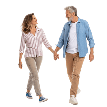 Couple walking hand in hand at a park lifestyle photo bright day romantic setting outdoor view togetherness png